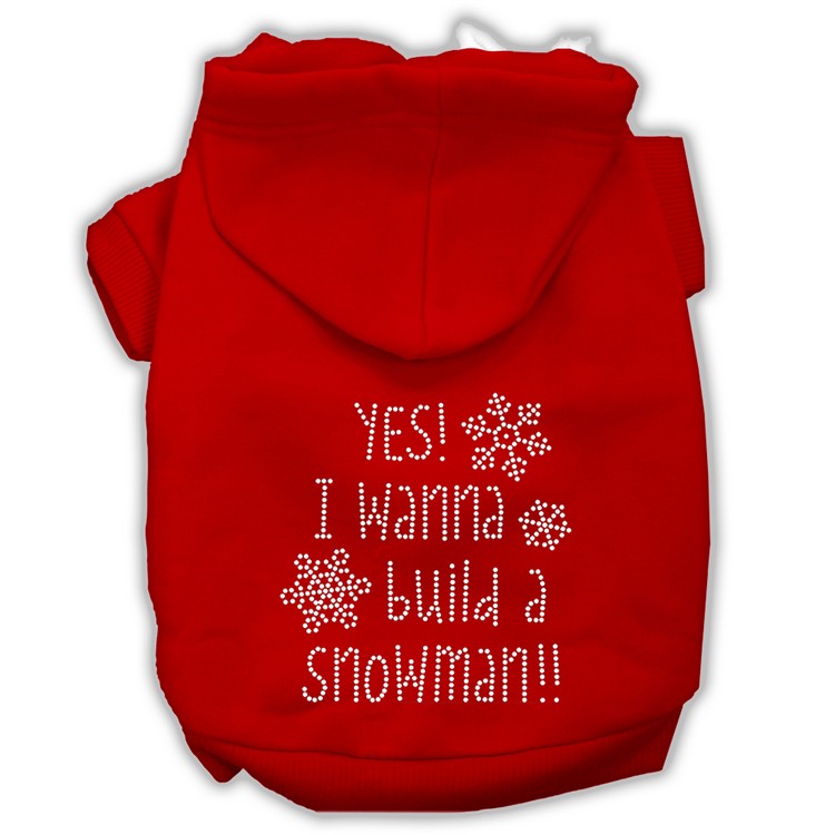 Yes! I want to build a Snowman Rhinestone Dog Hoodie Red XL